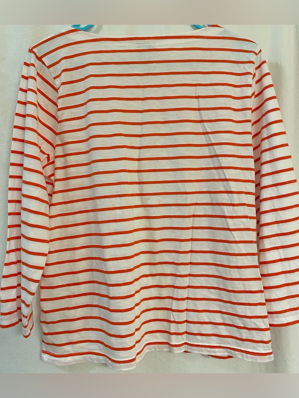 J Crew Red & White Striped Long Sleeve Lightweight Tee Shirt. Size Medium. EC. - Picture 8 of 11